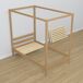 Cama individual de roble con dosel N01 100x200 Cama individual de roble con dosel N01 100x200 Roble