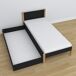 Cama individual de madera con cajón N02 90x190 Cama individual de madera con cajón N02 90x190 Negro