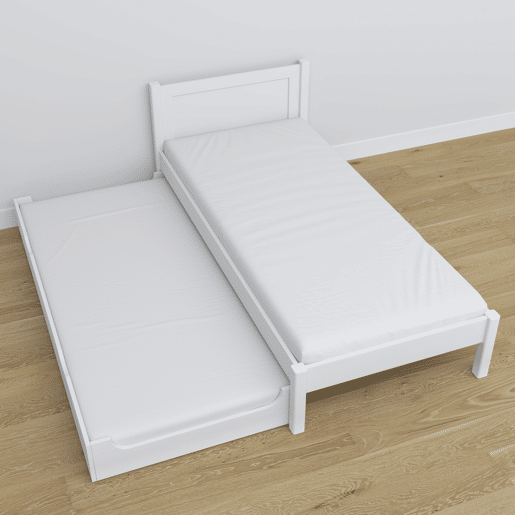 Cama individual com gaveta para colchão N02 branco Cama individual com gaveta para colchão N02 branco