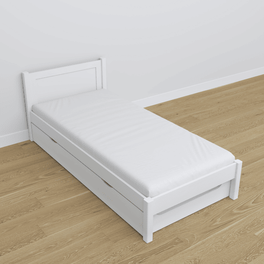 Cama individual com gaveta para colchão N02 branco Cama individual com gaveta para colchão N02 branco