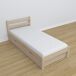 Cama individual de roble con cajón para colchón N01 120x180 Cama individual de roble con cajón para colchón N01 120x180 Roble