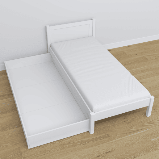 Cama individual de madeira com gaveta N02 branco Cama individual de madeira com gaveta N02 branco