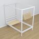 Cama individual de madera con dosel y cajón para colchón N01 100x190 Cama individual de madera con dosel y cajón para colchón N01 100x190 Blanco/ Gris