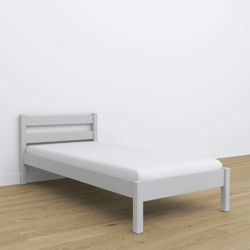Cama individual de madeira N01 cinza Cama individual de madeira N01 cinza