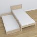 Cama individual de roble con cajón N02 120x200 Cama individual de roble con cajón N02 120x200 Roble