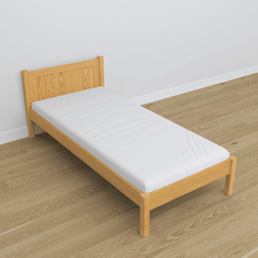 Cama individual de madeira N02 pinho natural