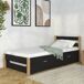 Cama individual de madera con cajón para colchón N01 100x200 Cama individual de madera con cajón para colchón N01 100x200 Negro
