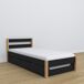 Cama individual de madera con cajón para colchón N01 100x200 Cama individual de madera con cajón para colchón N01 100x200 Negro
