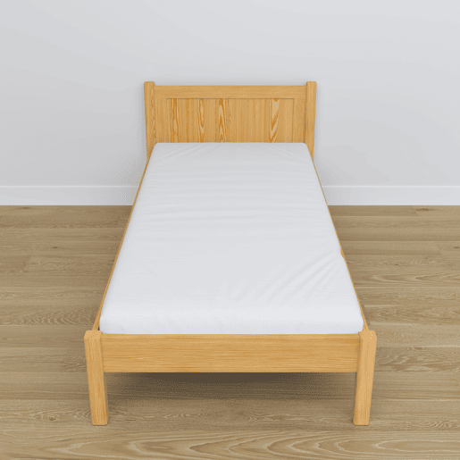 Cama individual de madeira N02 pinho natural