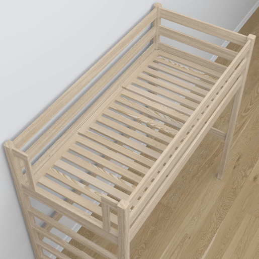 Cama mezzanine de carvalho N01 carvalho branqueado