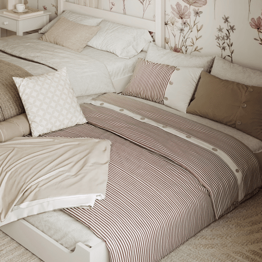 Cama individual de madeira com dossel e gaveta para colchão extra N01 branco