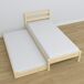 Cama individual de madera con cajón para colchón N01 80x180 Cama individual de madera con cajón para colchón N01 80x180 Pino