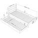 Cama individual de madera con cajón para colchón N01 80x180 Cama individual de madera con cajón para colchón N01 80x180 Pino
