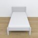 Cama individual de madera N02 90x200 Cama individual de madera N02 90x200 Blanco/ Gris