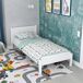 Cama individual de madera N02 120x180 Cama individual de madera N02 120x180 Blanco/ Gris