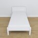 Cama individual de madera N02 120x180 Cama individual de madera N02 120x180 Blanco/ Gris