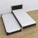 Cama individual con cajón para colchón N02 80x180 Cama individual con cajón para colchón N02 80x180 Negro