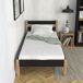 Cama individual de madera N01 120x200 Cama individual de madera N01 120x200 Negro