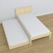 Cama individual con cajón para colchón N02 80x190 Cama individual con cajón para colchón N02 80x190 Pino