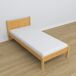 Cama individual de madera N02 100x200 Cama individual de madera N02 100x200 Pino