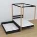 Cama individual de madera con dosel y cajón N01 90x190 Cama individual de madera con dosel y cajón N01 90x190 Negro