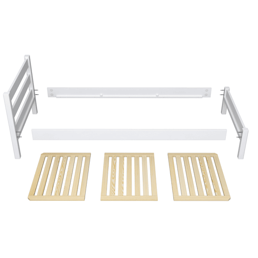 Cama individual de madeira N01 cinza
