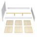 Cama individual de madera con dosel N01 120x200 Cama individual de madera con dosel N01 120x200 Blanco/ Gris
