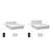 Cama individual de madera con dosel N01 120x200 Cama individual de madera con dosel N01 120x200 Blanco/ Gris