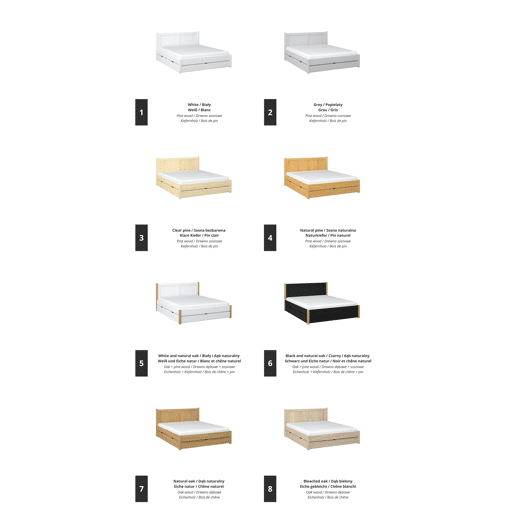 Cama individual de madeira com dossel N01 cinza