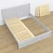 Cama individual de madera con dosel N01 120x200 Cama individual de madera con dosel N01 120x200 Blanco/ Gris