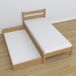 Cama individual de roble con cajón N01 90x190 Cama individual de roble con cajón N01 90x190 Roble