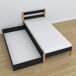 Cama individual de madera con cajón N01 120x190 Cama individual de madera con cajón N01 120x190 Negro