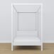 Cama individual de madera con dosel N02 100x180 Cama individual de madera con dosel N02 100x180 Blanco/ Gris