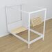 Cama individual de madera con dosel N02 100x180 Cama individual de madera con dosel N02 100x180 Blanco/ Gris