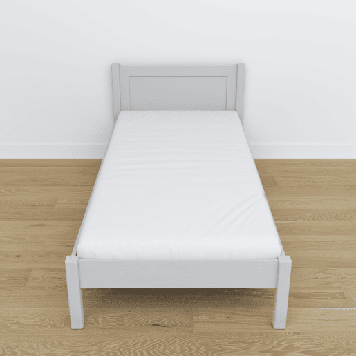 Cama individual de madeira N02 cinza