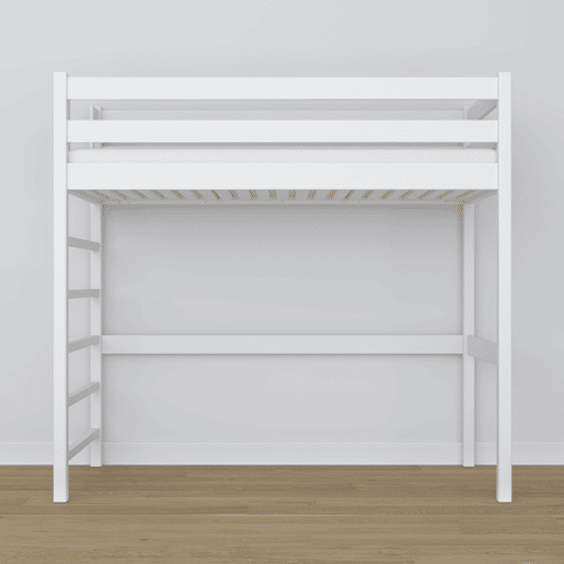 Cama alta de madeira N01 branco Cama alta de madeira N01 branco