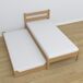 Cama individual de roble con cajón para colchón N01 120x190 Cama individual de roble con cajón para colchón N01 120x190 Roble