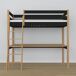 Cama alta de madera con escritorio N03 100x200 Cama alta de madera con escritorio N03 100x200 Negro