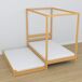 Cama individual de madera con dosel y cajón para colchón N01 120x180 Cama individual de madera con dosel y cajón para colchón N01 120x180 Pino