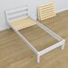 Cama individual de madera con cajón para colchón N01 80x200 Cama individual de madera con cajón para colchón N01 80x200 Blanco/ Gris