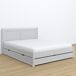 Cama individual de madera con dosel N01 90x190 Cama individual de madera con dosel N01 90x190 Blanco/ Gris