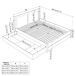 Cama individual de madera con dosel N01 90x190 Cama individual de madera con dosel N01 90x190 Blanco/ Gris
