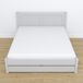 Cama individual de madera con dosel N01 90x190 Cama individual de madera con dosel N01 90x190 Blanco/ Gris