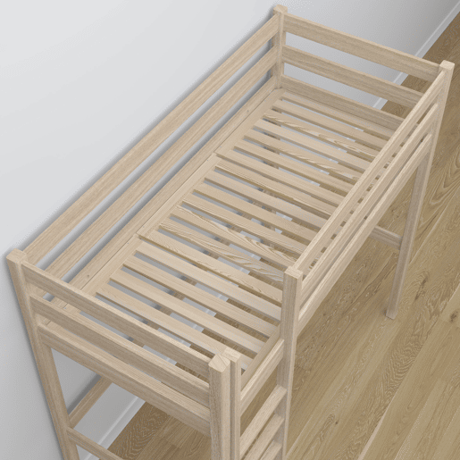 Cama mezzanine de carvalho N05 carvalho branqueado