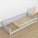 Cama baja de madera N02 90x190 Cama baja de madera N02 90x190 Blanco/ Gris