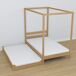 Cama individual de roble con dosel y cajón para colchón adicional N01 80x200 Cama individual de roble con dosel y cajón para colchón adicional N01 80x200 Roble