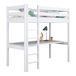 Cama alta de madera con escritorio N05 80x190 Cama alta de madera con escritorio N05 80x190 Blanco/ Gris