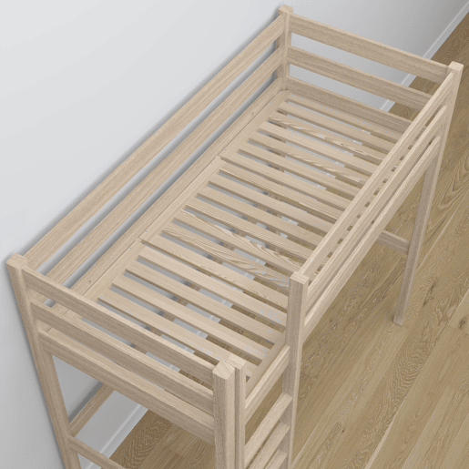 Cama mezzanine de carvalho N05 carvalho branqueado