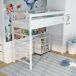 Cama alta de madera N01 90x200 Cama alta de madera N01 90x200 Blanco/ Gris