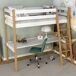 Cama alta de madera con escritorio N03 100x190 Cama alta de madera con escritorio N03 100x190 Madera